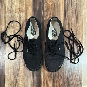 Vans Black Canvas Sneakers Size W7.5/M6